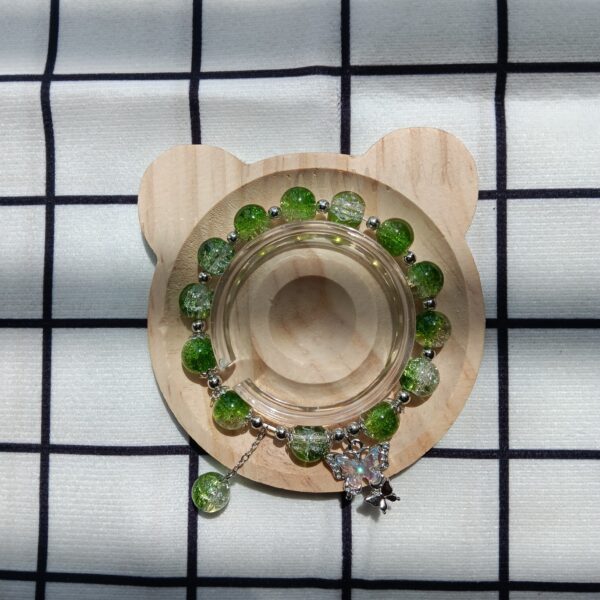 coloured glaze bead bracelet‌-6A